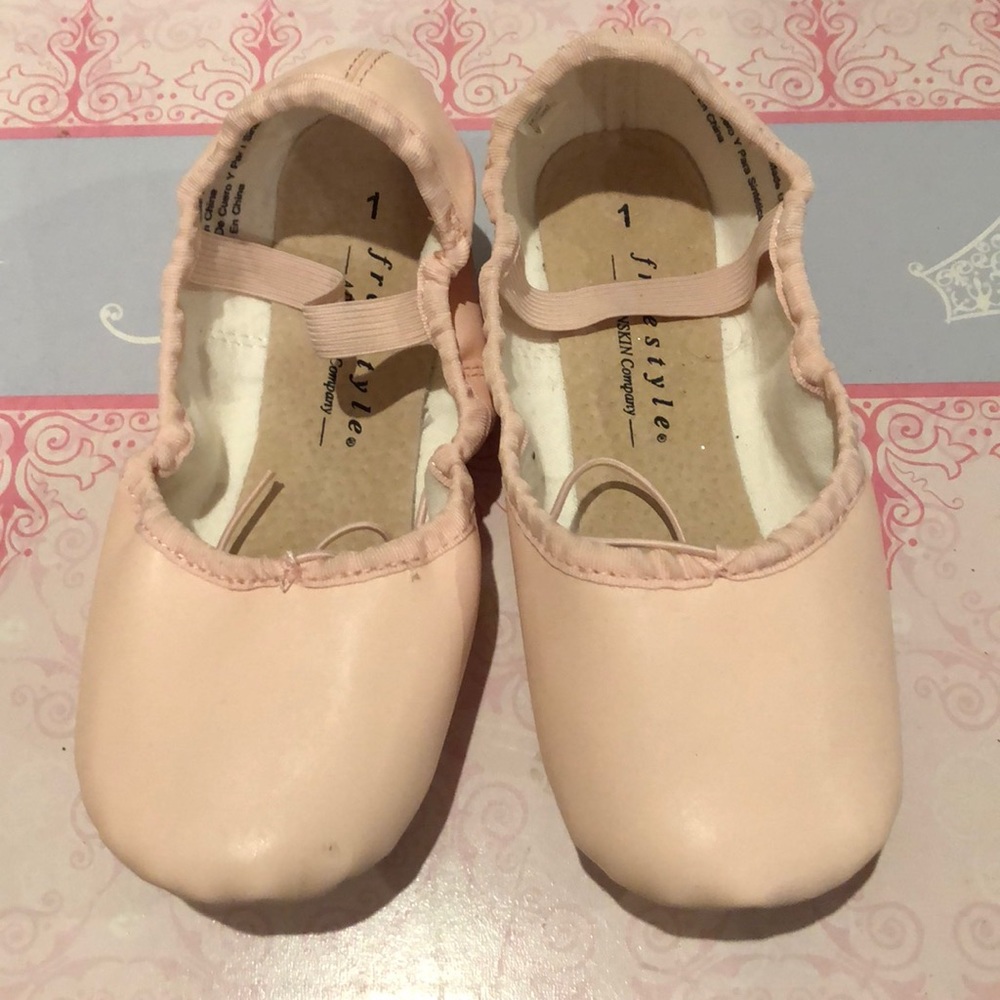 Pink ballet slippers.